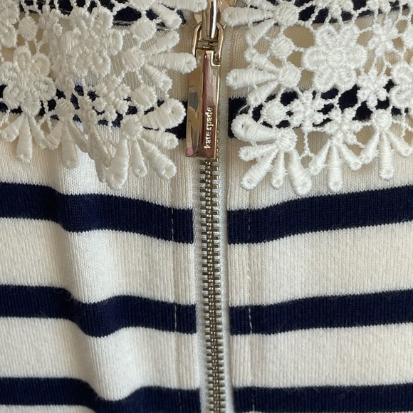 Kate Spade Striped Mini Dress with Embellished Collar - Picture 5 of 6